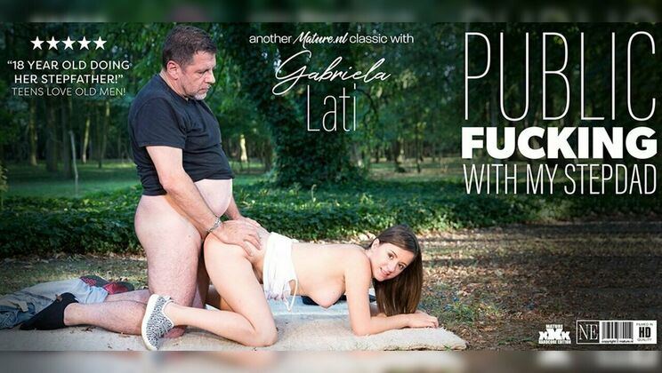 [Mature.nl] - Dirty old man fucking his 18 year stepdaughter Gabriella Lati in public at the park - Gabriella Lati - Philippe Soine