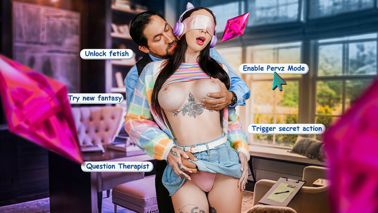 [PervTherapy] - “Fucking IRL?!” Shy E-Girl Squirts All Over Her Pervy Therapist’s Cock - Juan Largo - Indica Marie